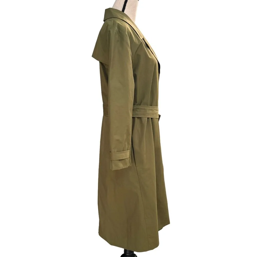 Alfani Petite Large Trench Coat Jacket Open Front Long Sleeve Pockets Belt Women - Image 2