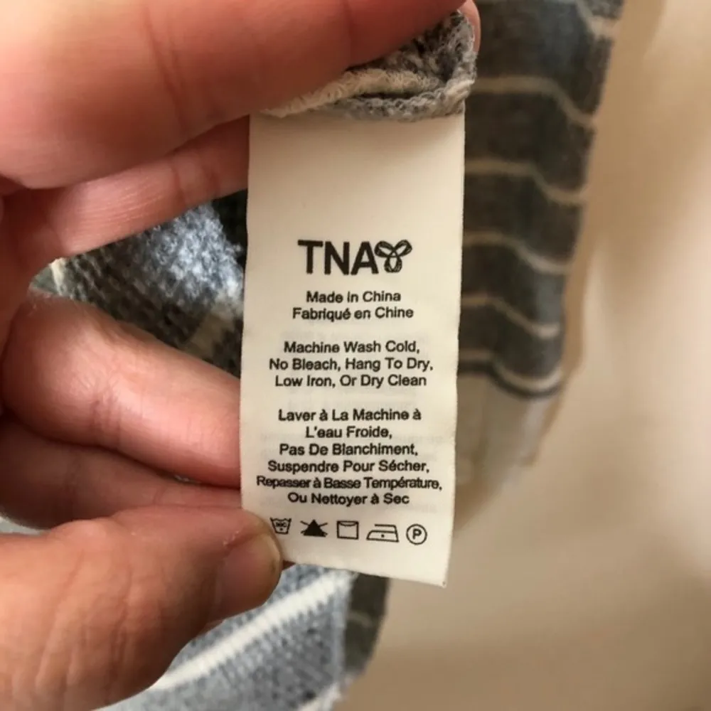 Aritzia Tna Alder Thermal‎ Striped Waffle Knit Tops - Image 6