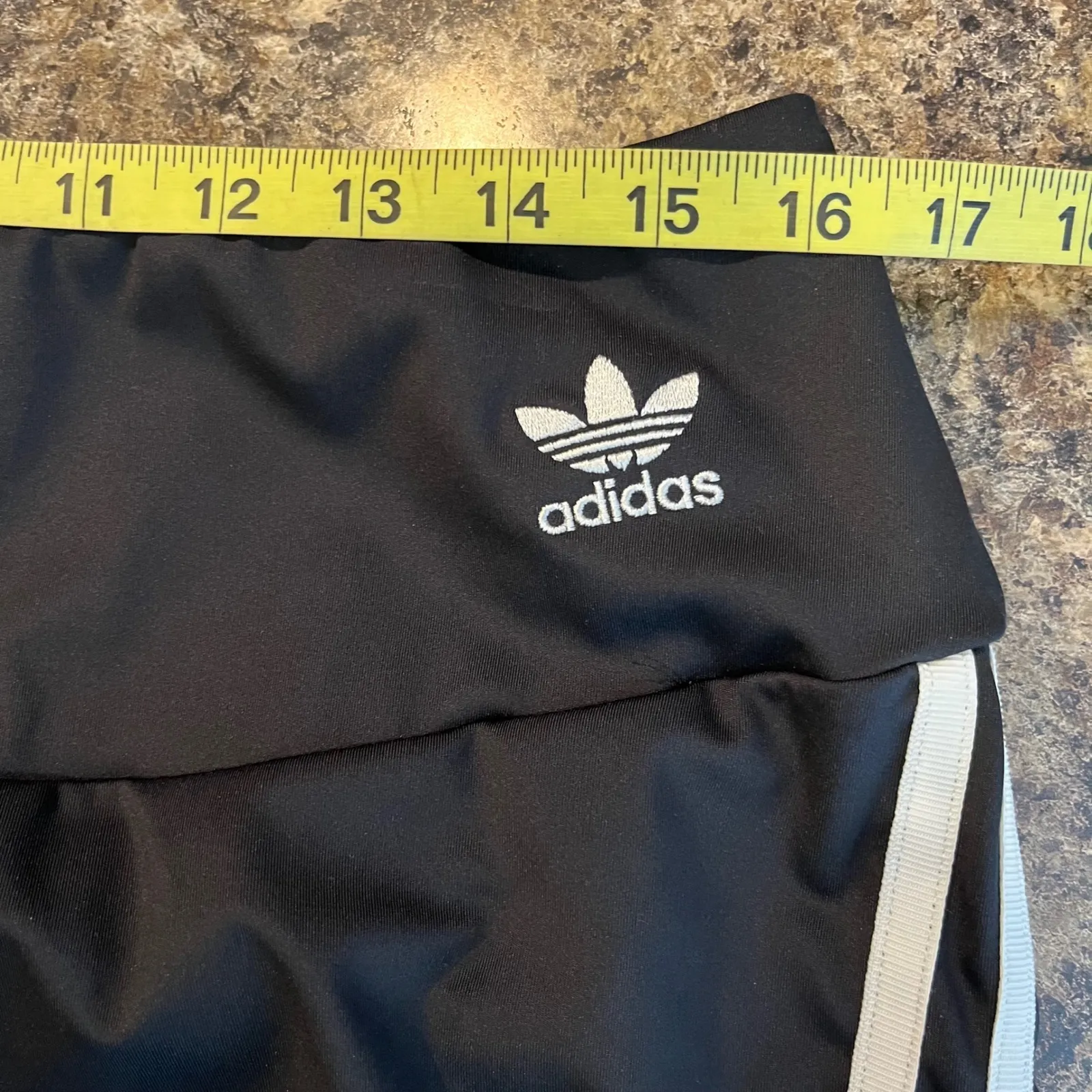 Adidas Women Plus Size 2X Black Athletic Cycling Bike Shorts 3 Stripe Logo - Image 8