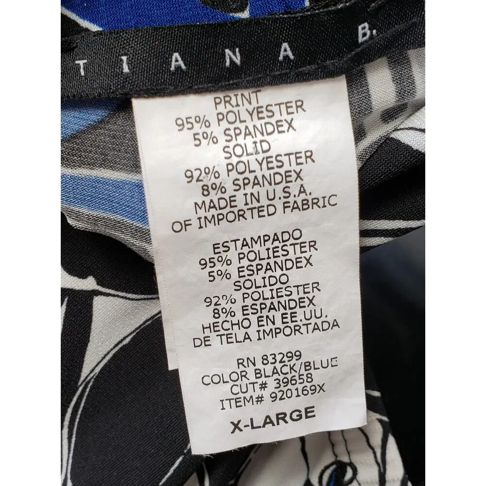 Tiana B. Long Maxi Dress Womens Size XL Black & White Sweetheart Neck Sleeveless - Image 5