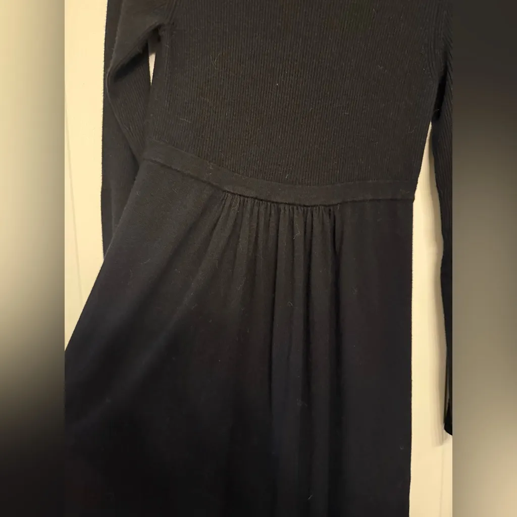 Oui Moments Long Sleeve Black Midi Sweater Dress Whimsigoth Lagenlook Size 8 - Image 15