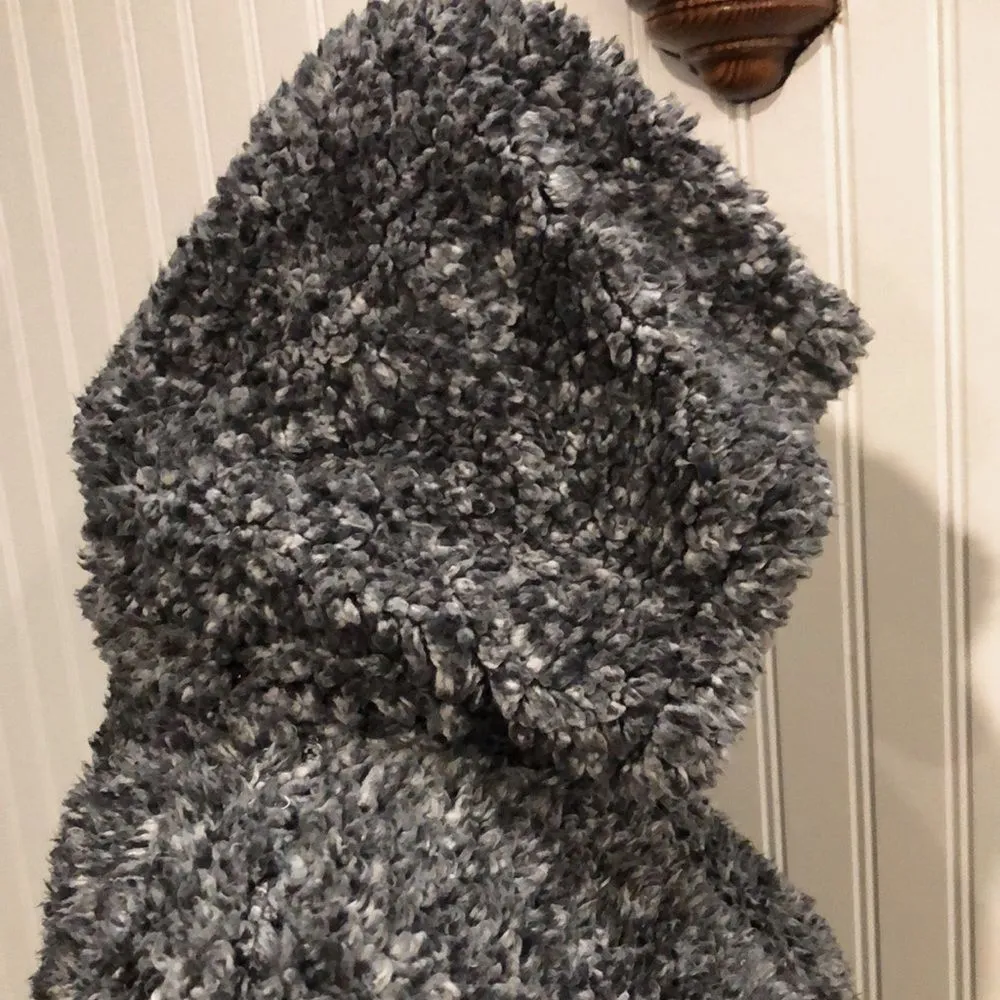 SANTA FE APPAREL Womens Black Full Zip 3/4 Length Hooded Sherpa Teddy Jacket XXL - Image 9