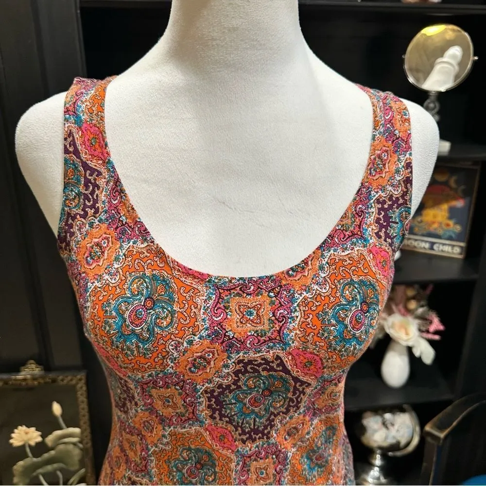 Sundance Terra Maxi Sleeveless Dress Size Small Orange - Image 2