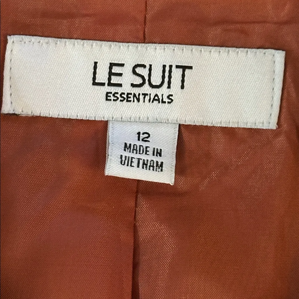 Le Suit Women's Burnt Orange Blazer Sz 12 - Image 6
