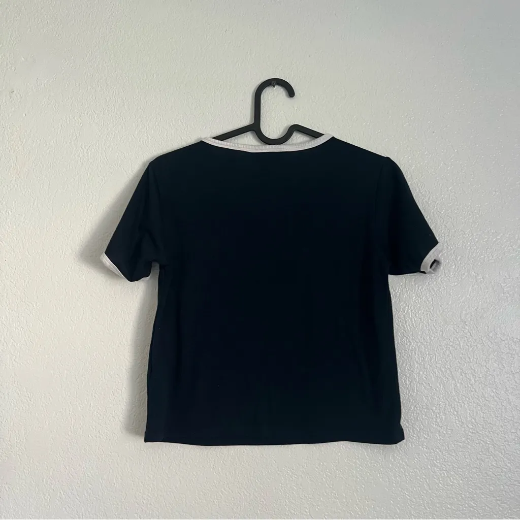 TopShop Crop Navy Top Size 2 (XS) - Image 3