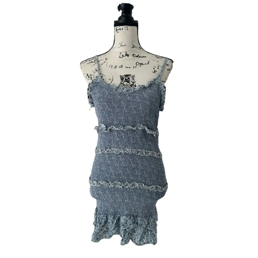 Sim & Sam SZ M blue textured dress - Image 3