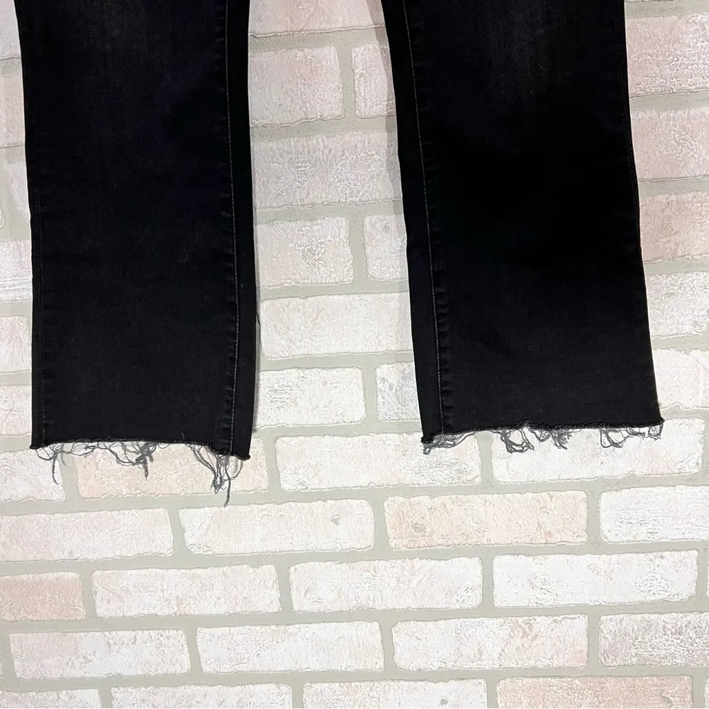 7 For All Mankind High Waist Slim Kick Raw Hem Jeans in Nice Ash Size 30 - Image 4