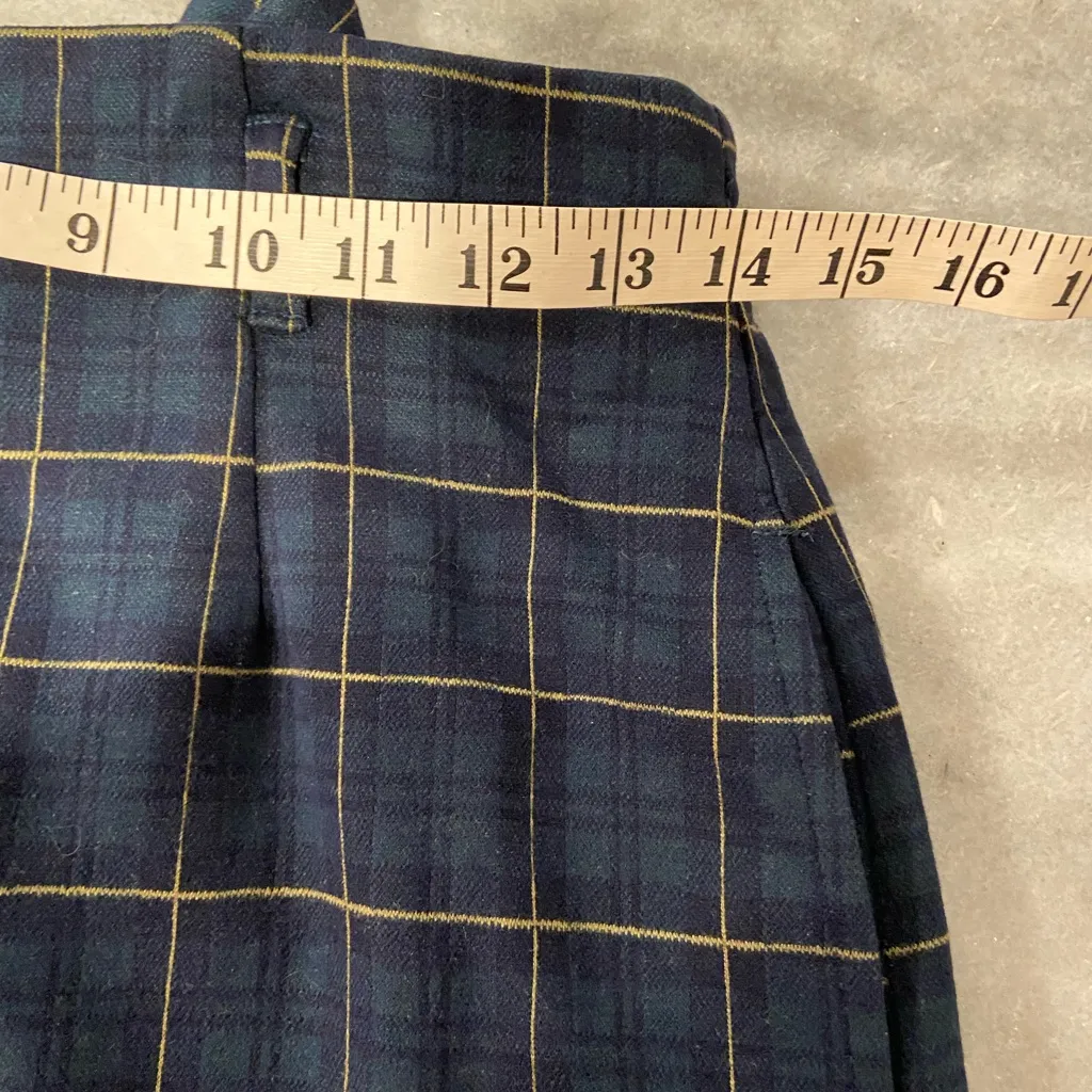 Miss Patina Size S Blue Scotch Plaid Flannel Mini Skirt Adjustable Suspenders - Image 10
