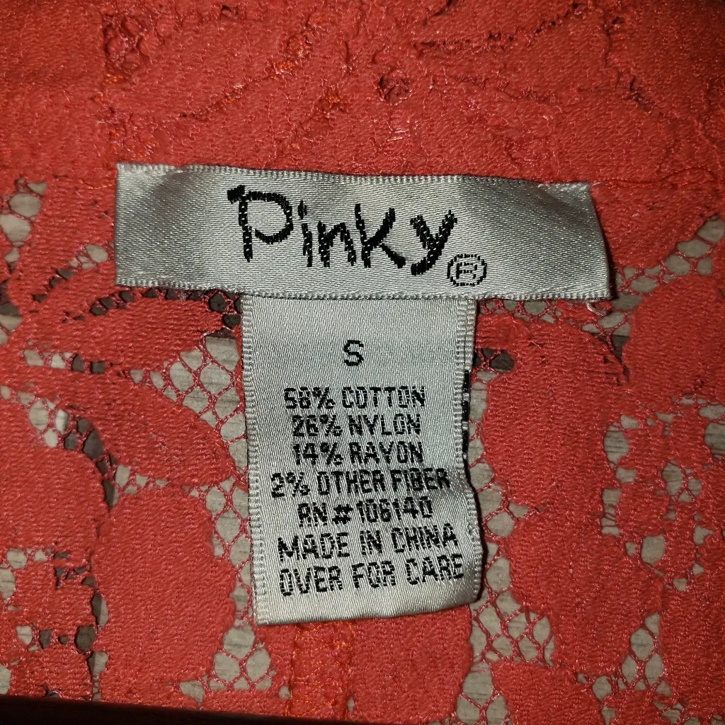 Pinky Coral Lace Blazer Pink - Image 6