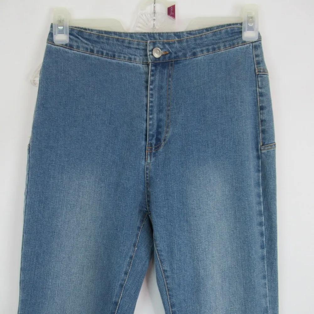 PEACH LOVE CALIFORNIA Star Sequin Bell Flare High-Rise Jeans Women’s Size Medium - Image 5