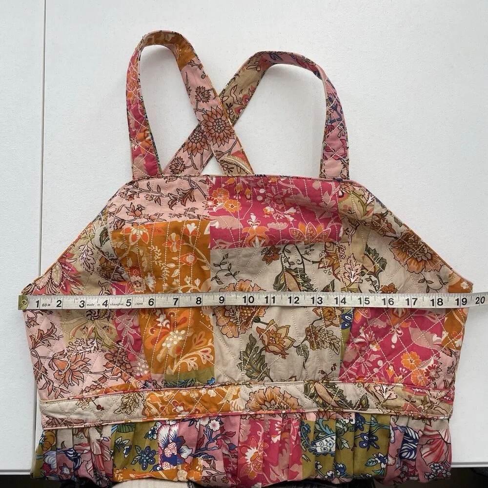 Tolani Large Devika Dress Rose Floral Jumper Midi Fit & Flare Sundress Cottage - Image 7