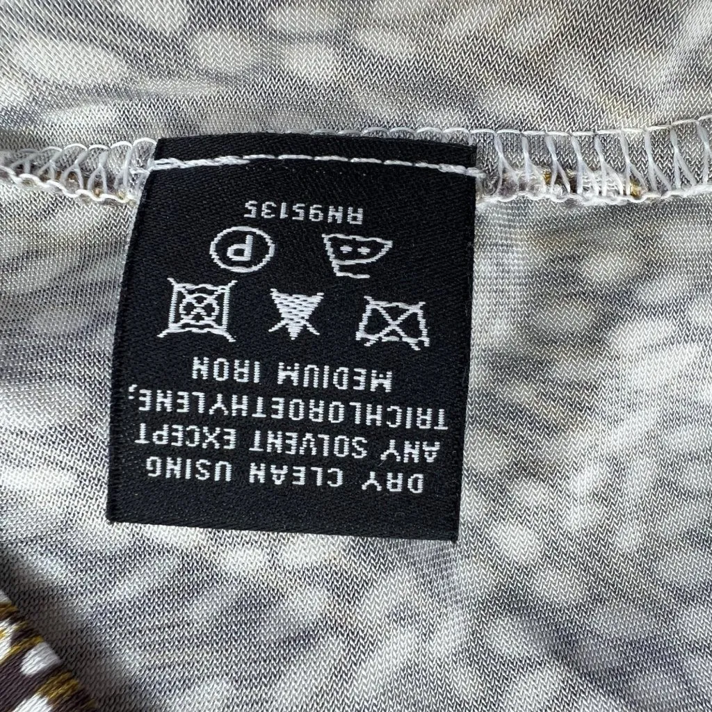 Lafayette 148 New York Sleeveless Cowl Neck Printed Jersey Top Brown Size XL - Image 11