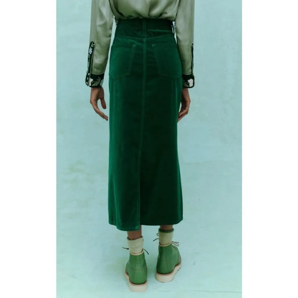 Women’s Emerald Green Column midi/MAXI Skirt 28 - Image 7