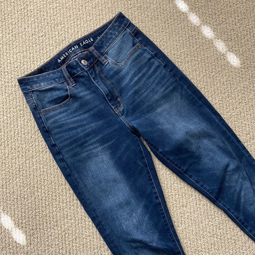 NEW American Eagle Super Hi-Rise Jegging Jeans Size 2 Short Medium Wash NWOT - Image 2