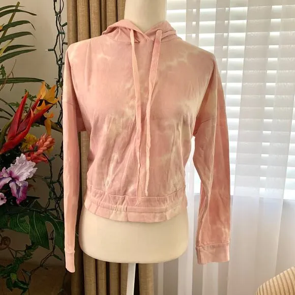 Blank NYC Tie Dyed Rosewater Sweatshirt Jersey Hoodie Pink - Image 2