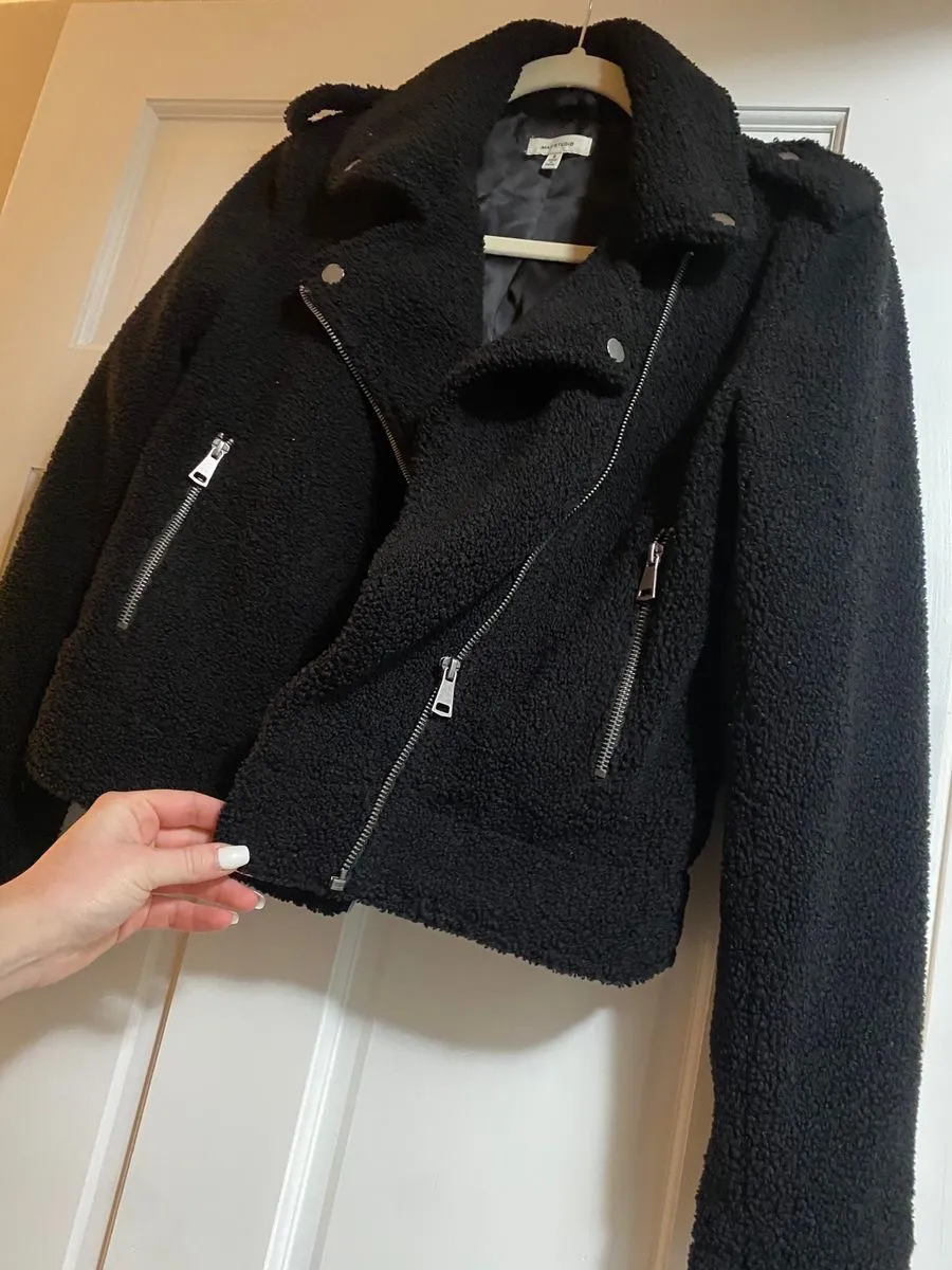 Moto Style Sherpa Jacket - Image 2