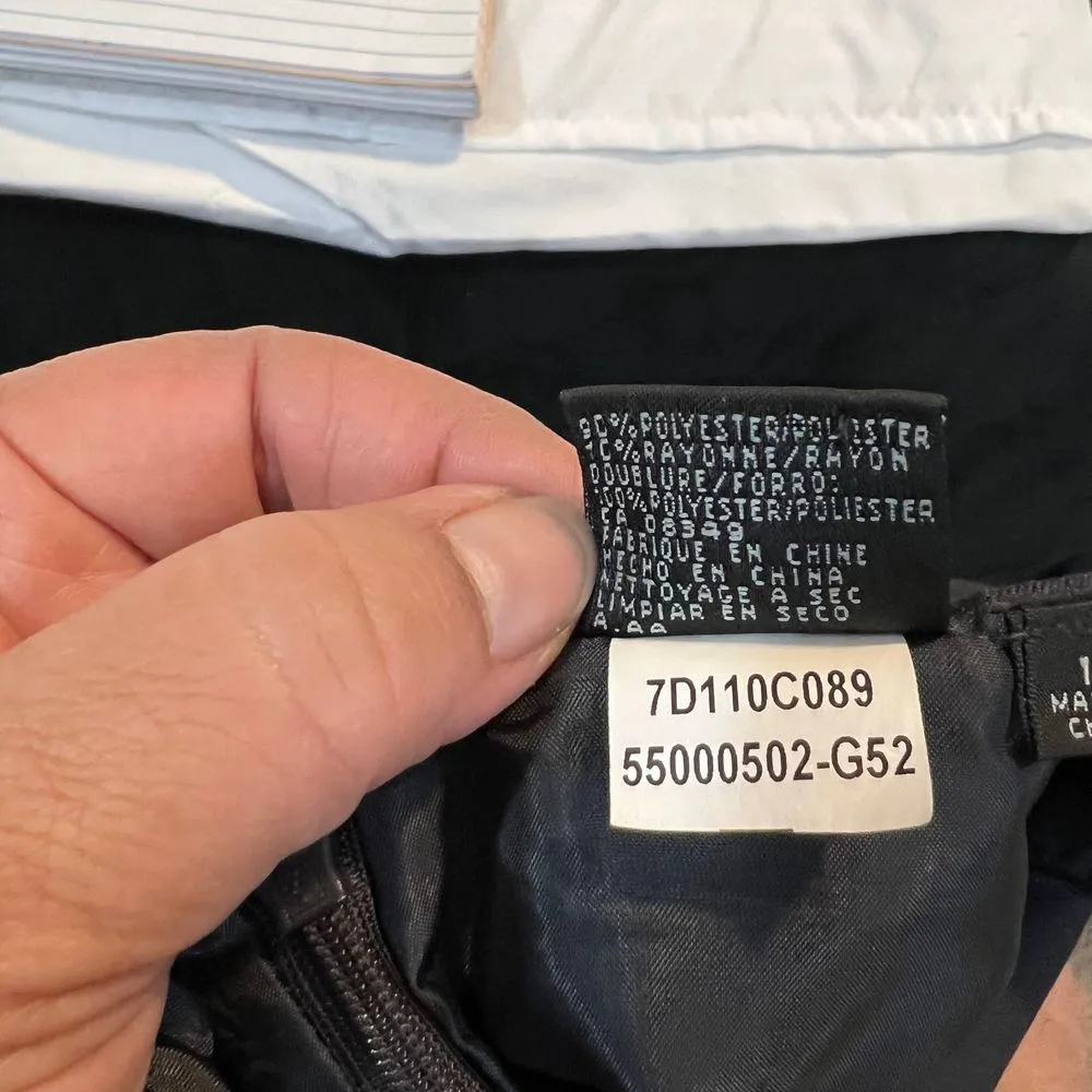 Anne Klein Black Pencil Skirt Office Wear Business‎ Knee Length Lined -SZ 12 - Image 10