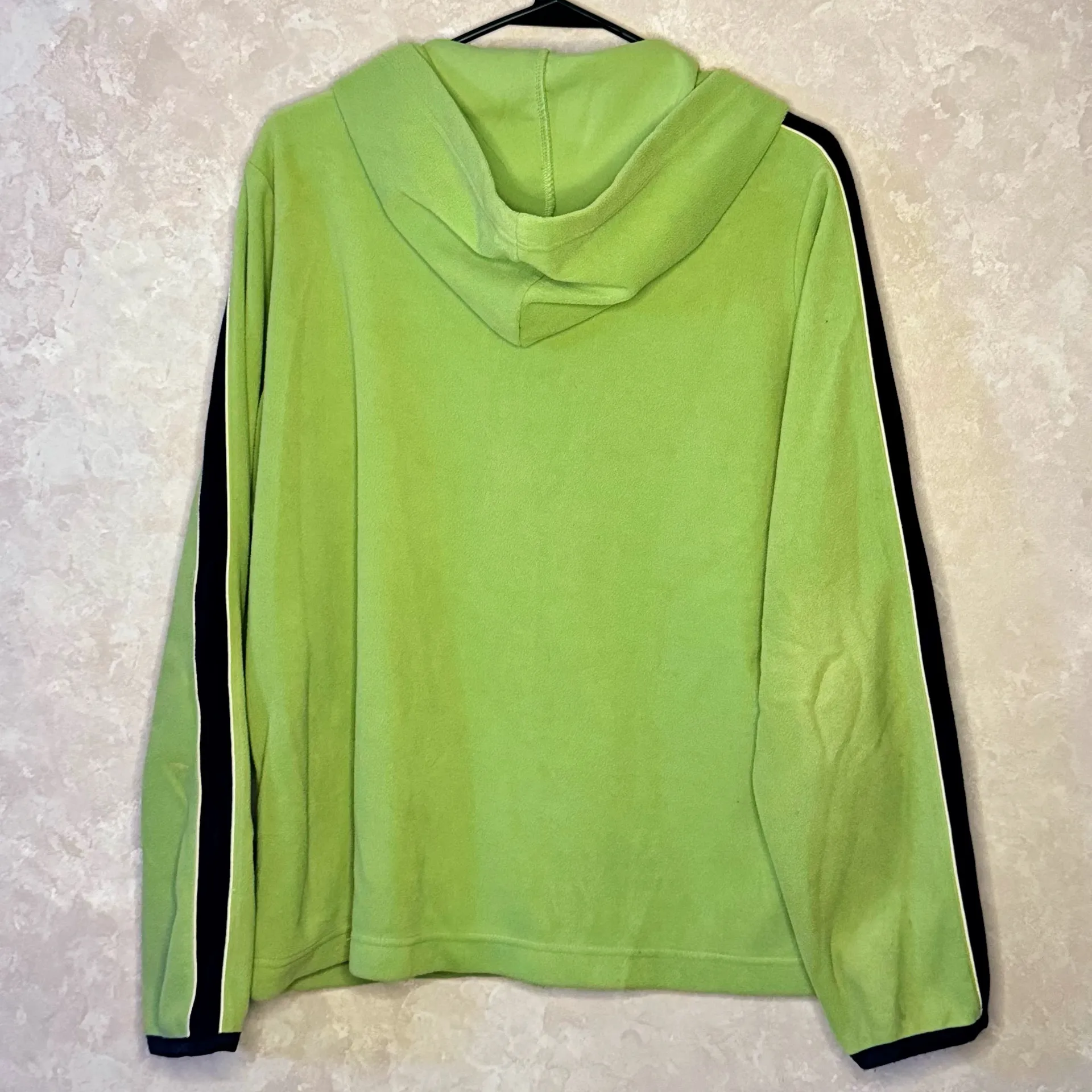 Spring Green Fleece Zip Up Hoodie - Image 2