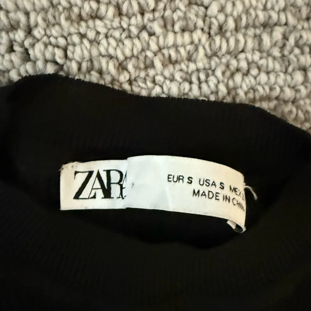 Zara Black Should Cut Out Ribbed Knit Top - Image 3
