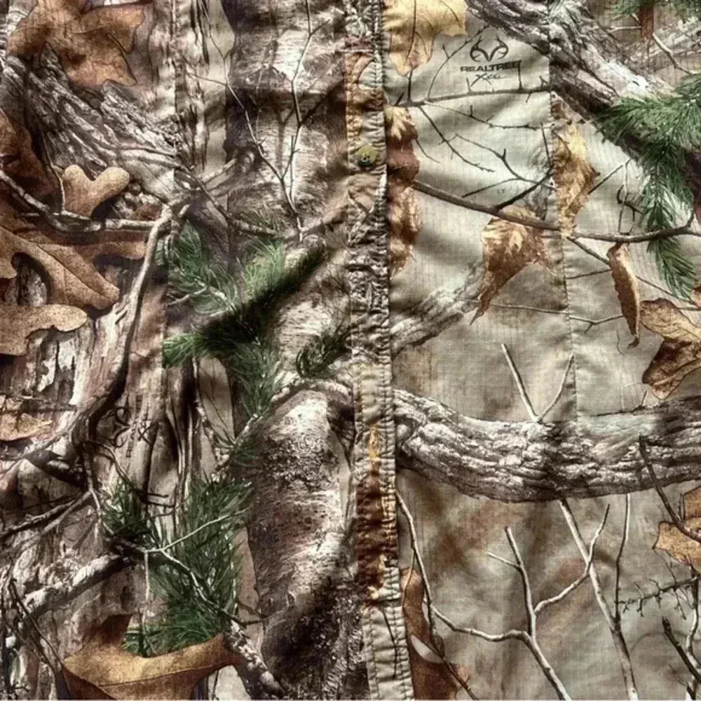 She Outdoor Camo Button Up Shirt Womens Size XL Short Sleeves with pock… Brown - Image 11