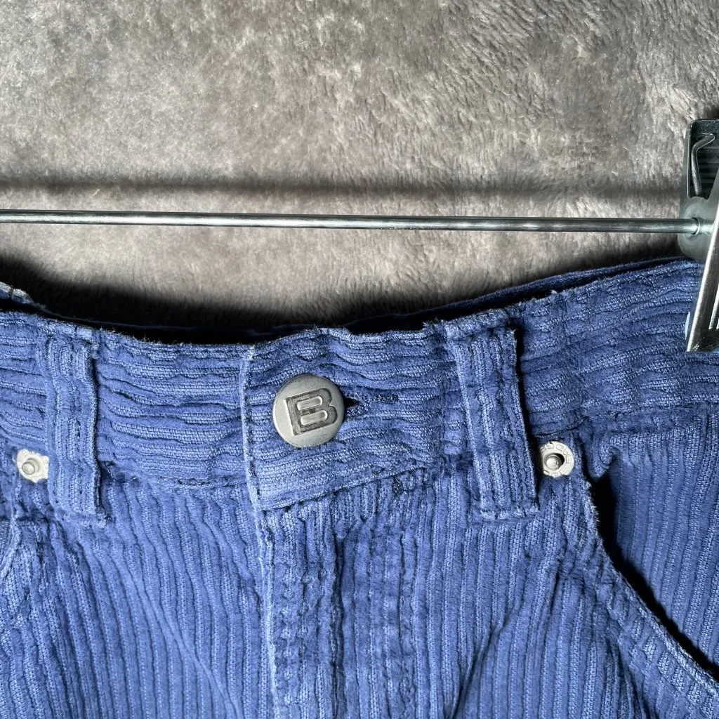 VTG Badge 90s Corduroy Shorts Women’s 16R Blue Relaxed Fit High Waist Baggy Surf Size 16 - Image 8