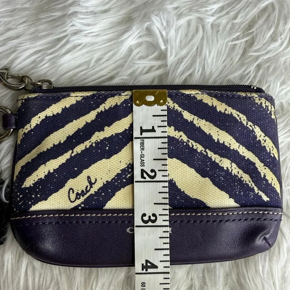 COACH Zebra Stripe Marine Wristlet - Image 9