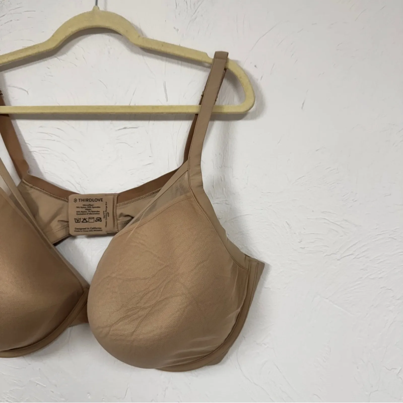 Thirdlove Tan Underwire Full Coverage Bra Womens 44F Classic Modest Comfort - Image 4