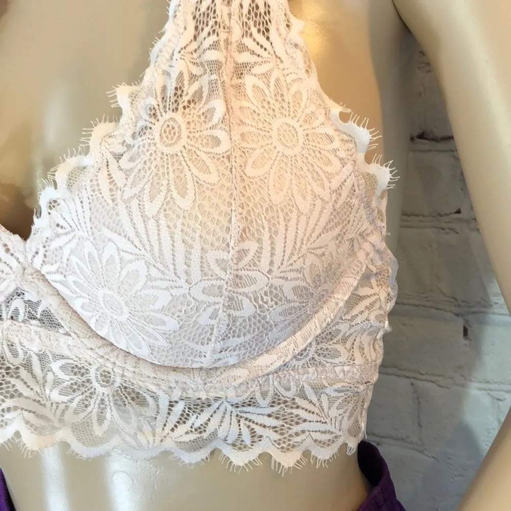 PINK Victoria's Secret Lightly Lined Bralette Pink Floral Small S - Image 6