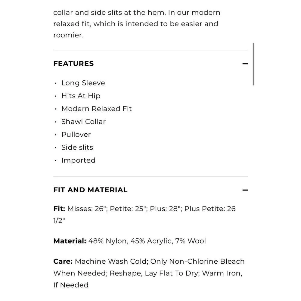 Talbots shawl neck shaker knit coral wool blend sweater XL - Image 13