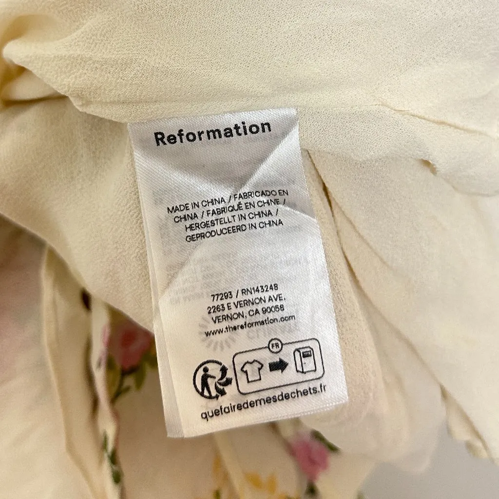 REFORMATION Irisa Floral Trumpet Dress in Posy Size US 6 - Image 8