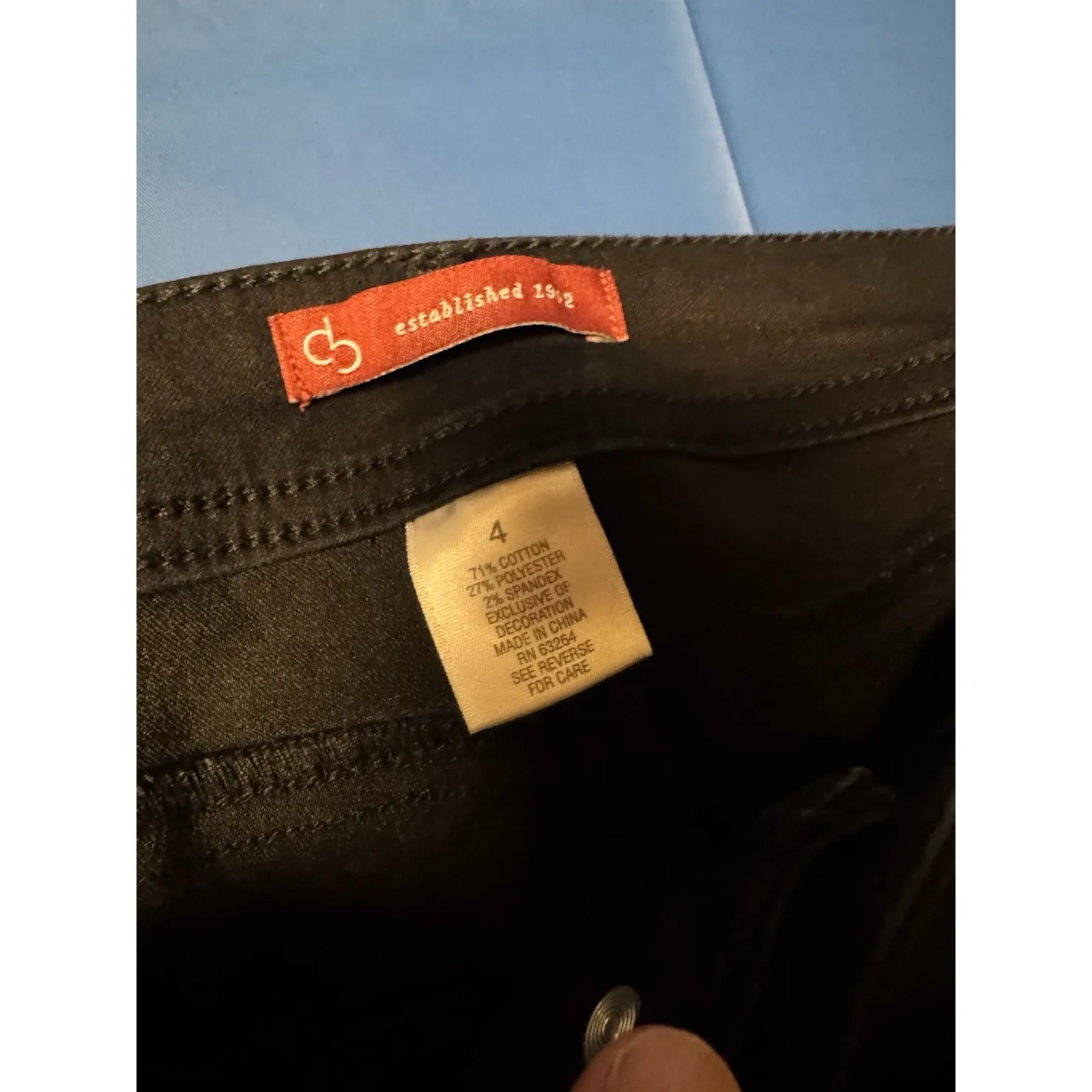 Dc Established 1962 Women's Black Cotton Poly Spandex Jeans Size 4 - Image 2