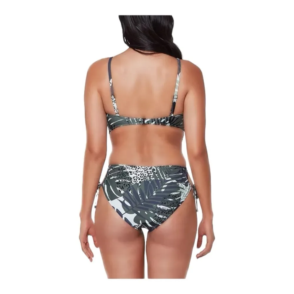Bar III Printed Side-Tie One-Piece
Swimsuit Size XL Moody Tropics - Image 3