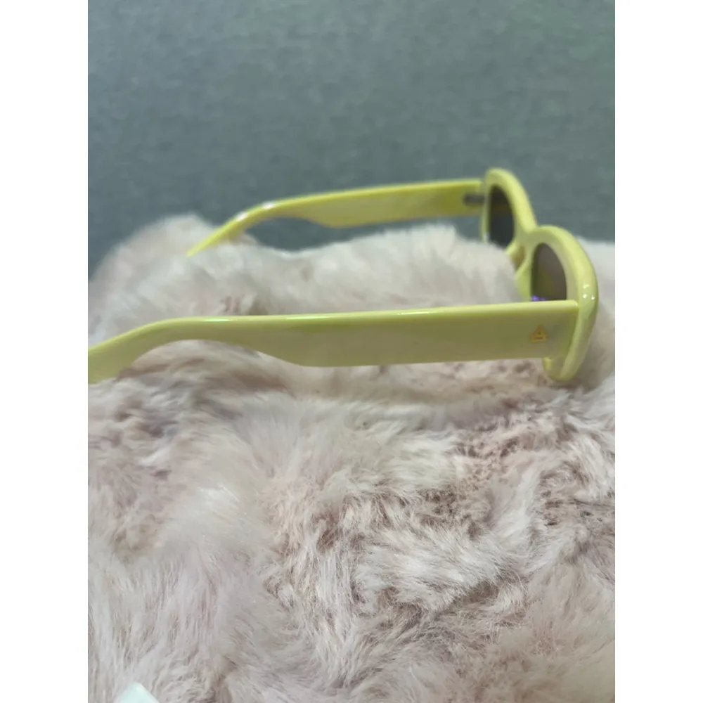 Women's AIRE Sunglasses One Size Yellow Frame Brown Lens - Image 2