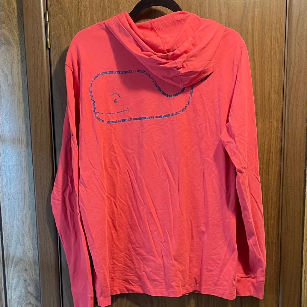 Vineyard Vines Coral Long Sleeve Hoodie - Image 5
