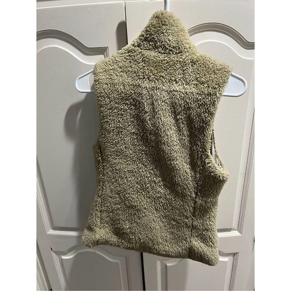 Patagonia Women’s Los Gatos Fleece Vest Size Small Beige Sherpa Zip Up 25216 - Image 3