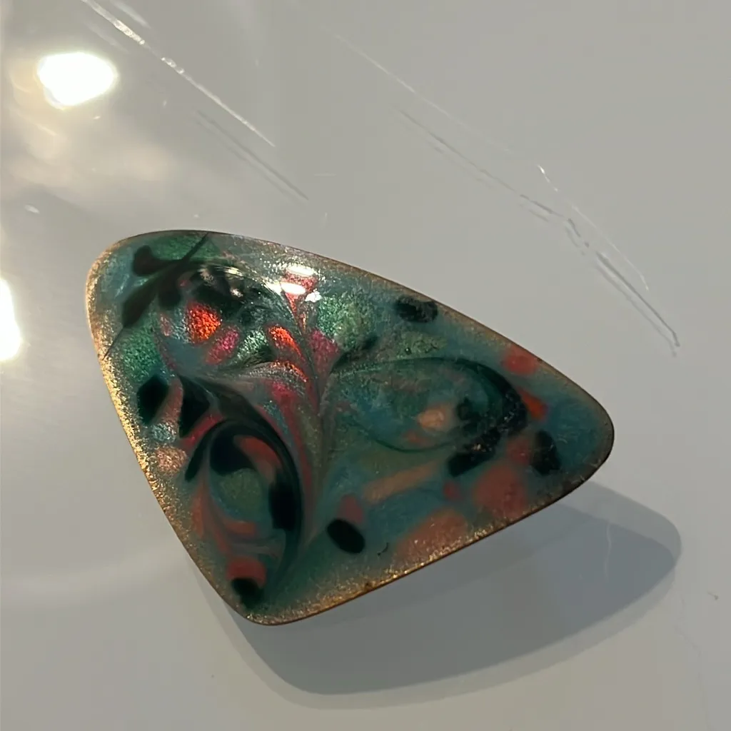 Vintage Inga signed Brooch Blue - Image 2