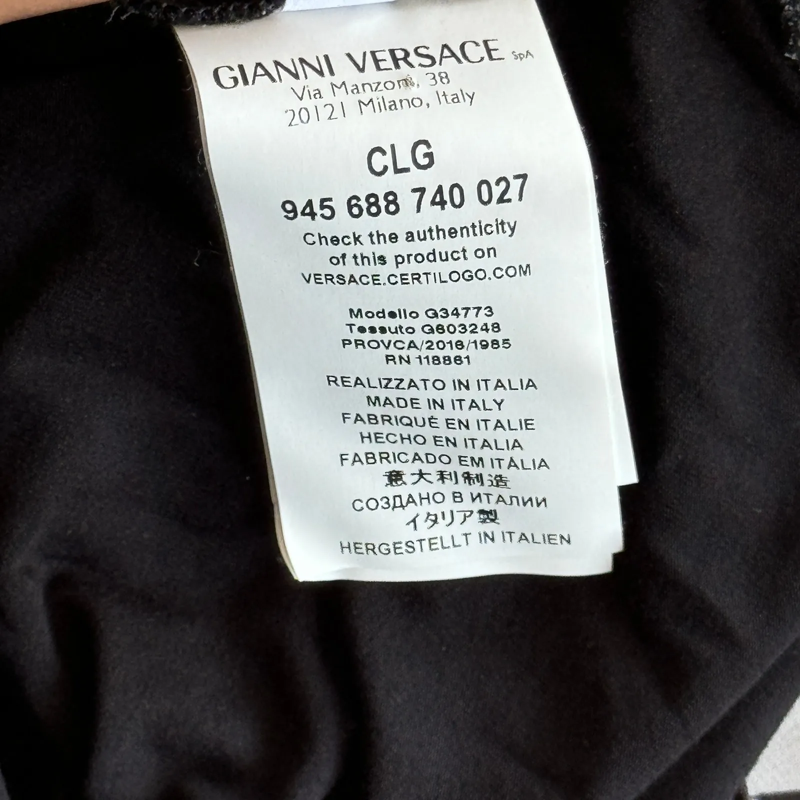 Versace Collection‎ Donna Sleeveless Jersey Top Blouse Size 42 Made in Italy - Image 9