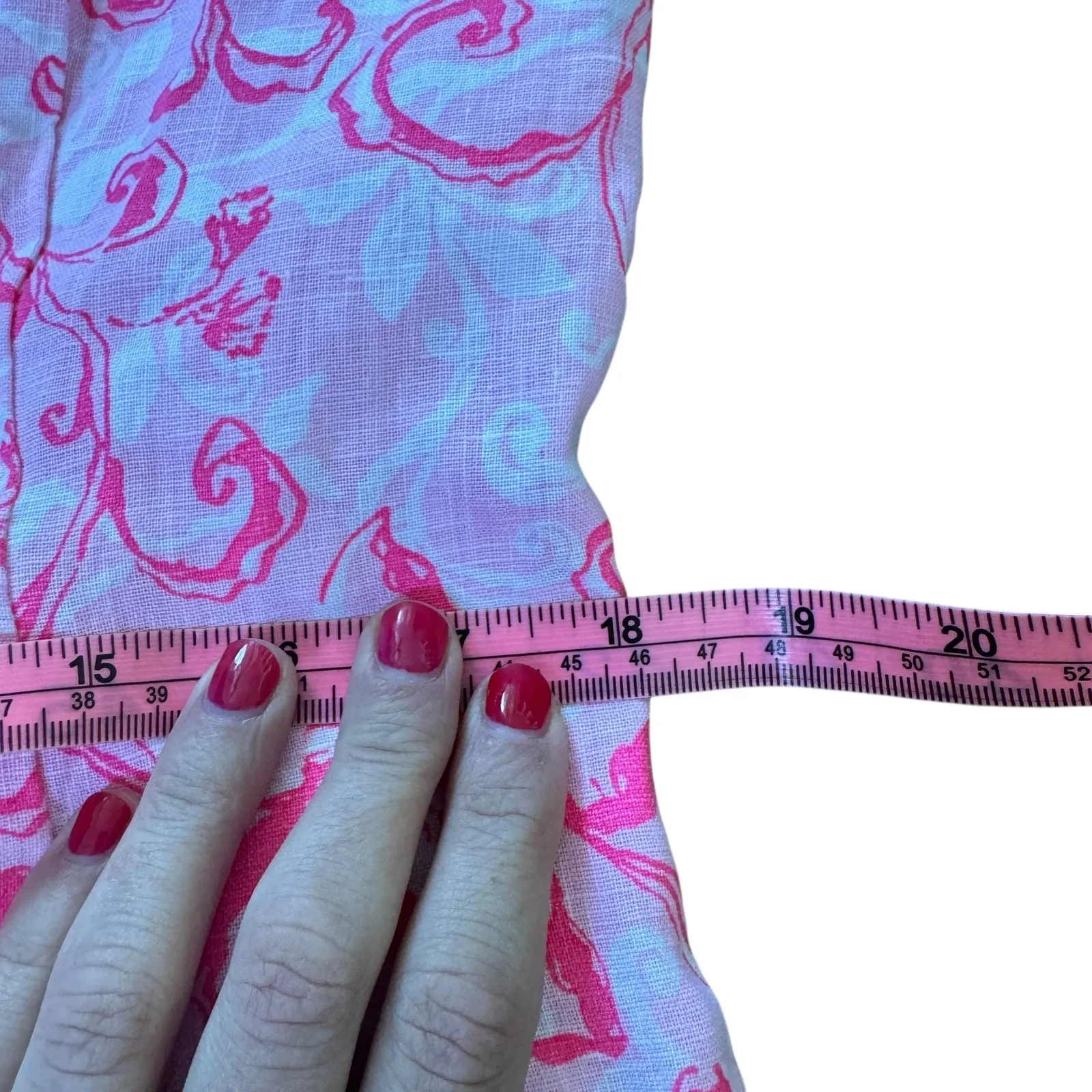 NEW Lilly Pulitzer Calina Linen Midi Dress Conch Shell Pink Flamingle Garden - Image 10