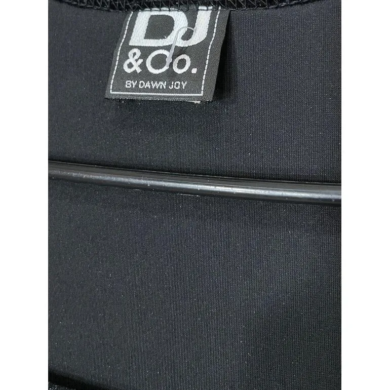 Dawn Joy Dress Black Vintage Maxi Velvet Square Neck Short Sleeve Formal Elegant Size 10 - Image 6