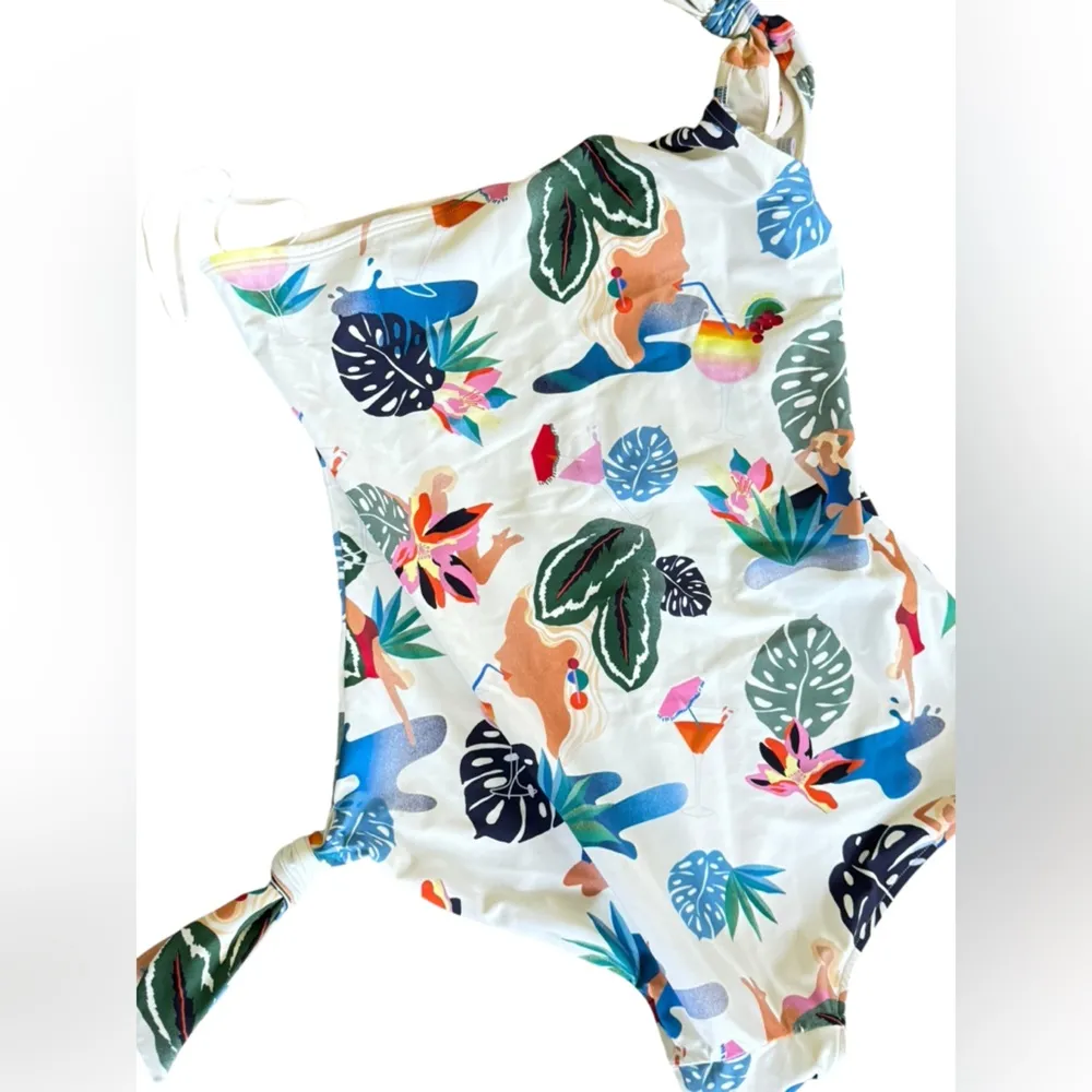 & Other Stories NEW One Shoulder Printed Swimsuit - Image 3