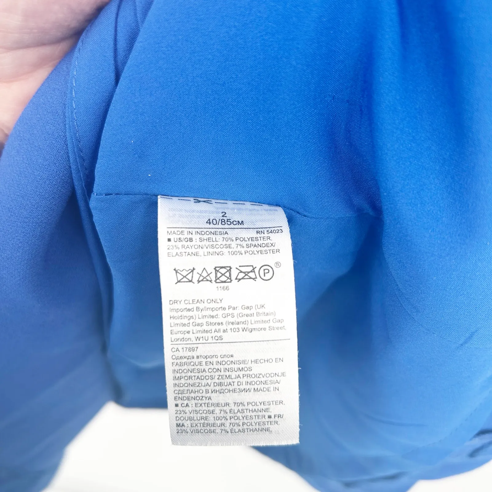 NWT Banana Republic Work Career Preppy‎ Sloan Fit And Flare Dress Size 2 Blue - Image 5