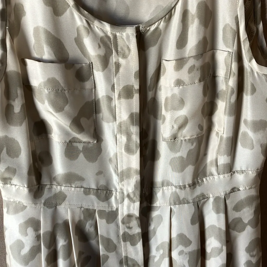 J. Crew Cream Print Midi Dress 6 - Image 4