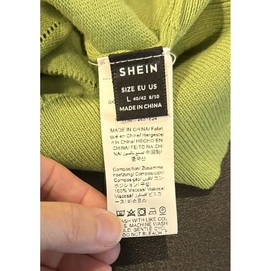 Womens Large Avocado Green Polo Collar Diamond Knit Pullover Sweater Tennis - Image 3