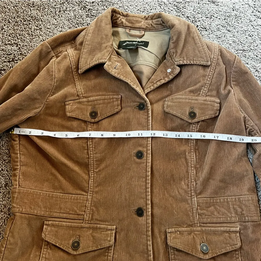 Eddie Bauer Women’s camel tan corduroy jacket. Sz petite large retro grunge coat - Image 7
