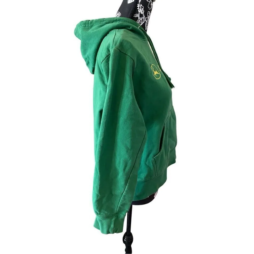 John Deere Pullover Hoodie Sweatshirt Sz Medium 8 to 10 - Image 4