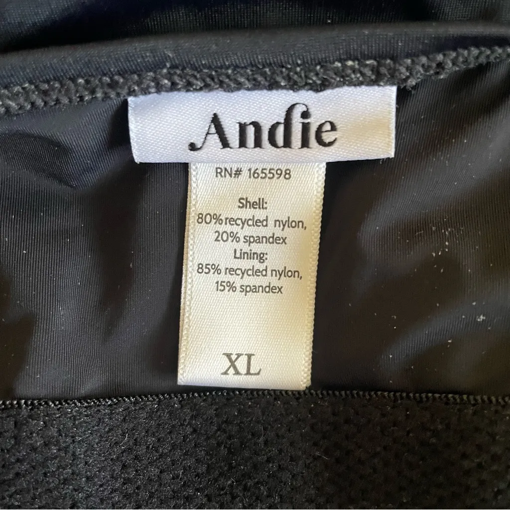 Andie Swim Maternity The Amalfi One Piece Swimsuit in Black XL - Image 6