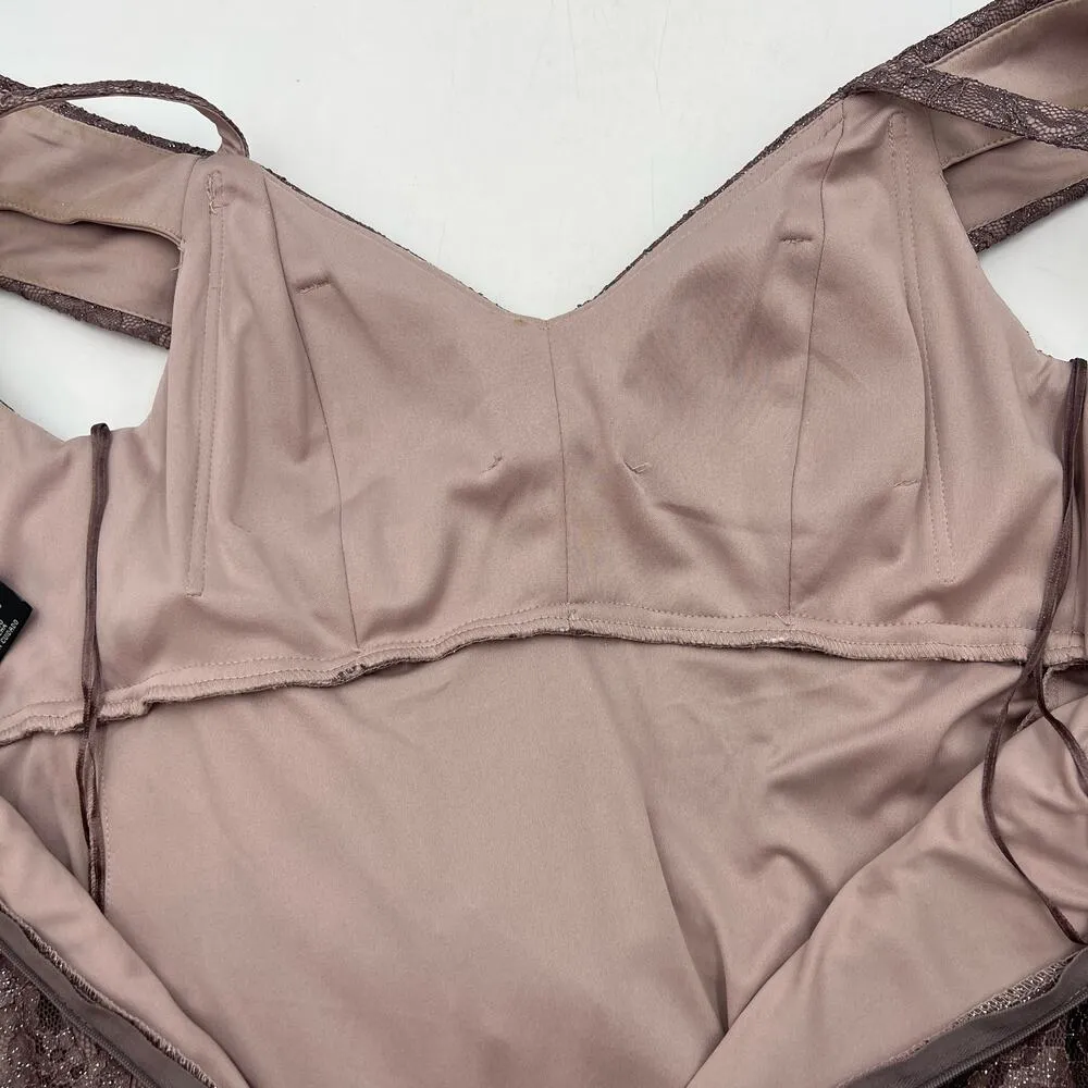 R & M Richards Lace Off The Shoulder Gown Dress Lavender Purple Cocktail Party - Image 4