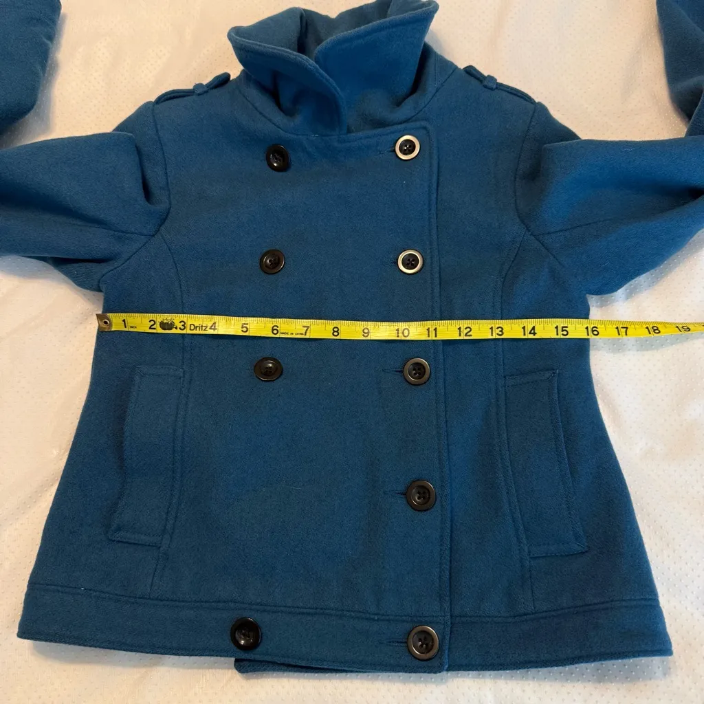 Old Navy Wool Blend Peacoat Jacket Women’s Size XS Missing a Button - Image 6