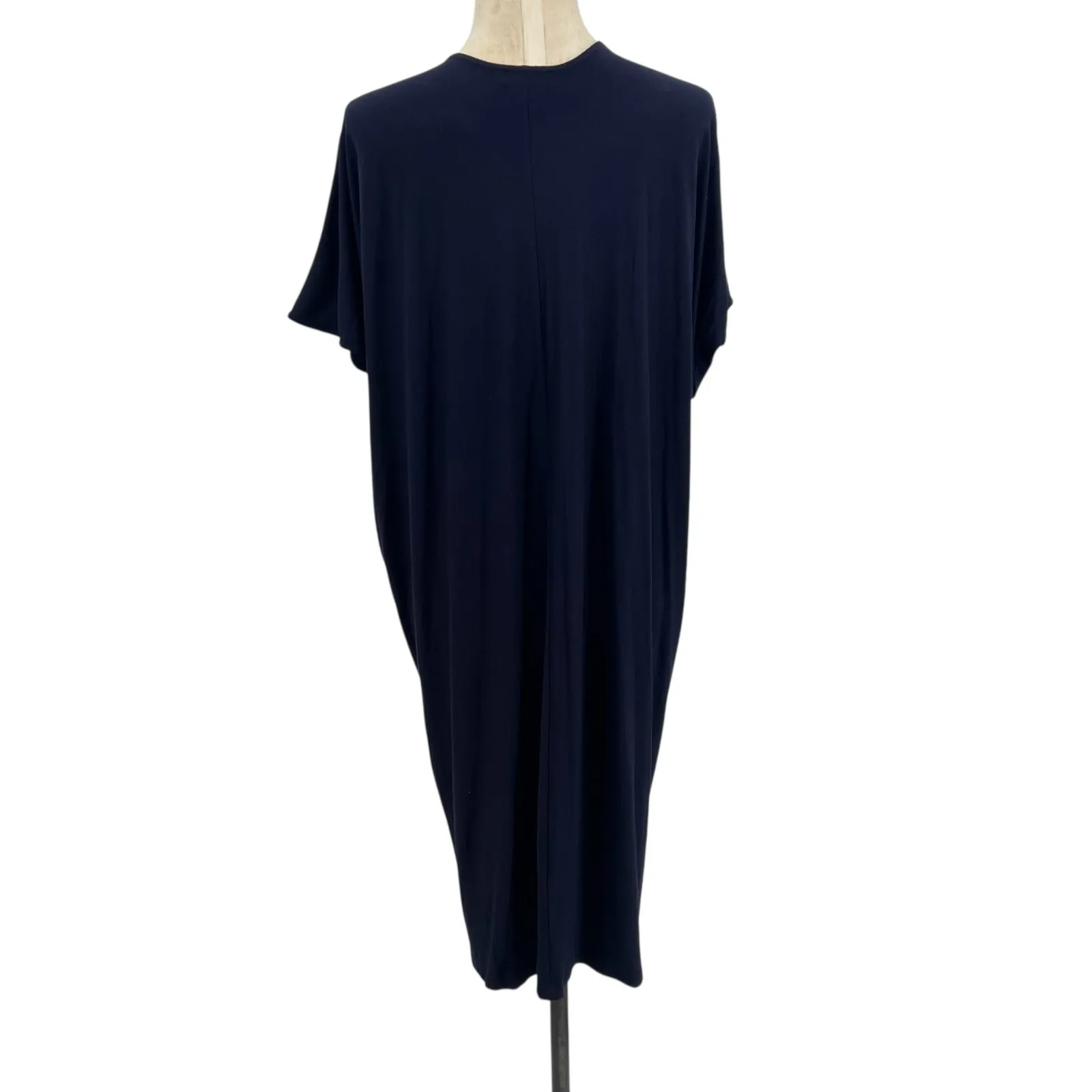 Universal Standard Teresa Liquid Jersey V-Neck Dress Navy Blue Size 2XS 6-8 - Image 6