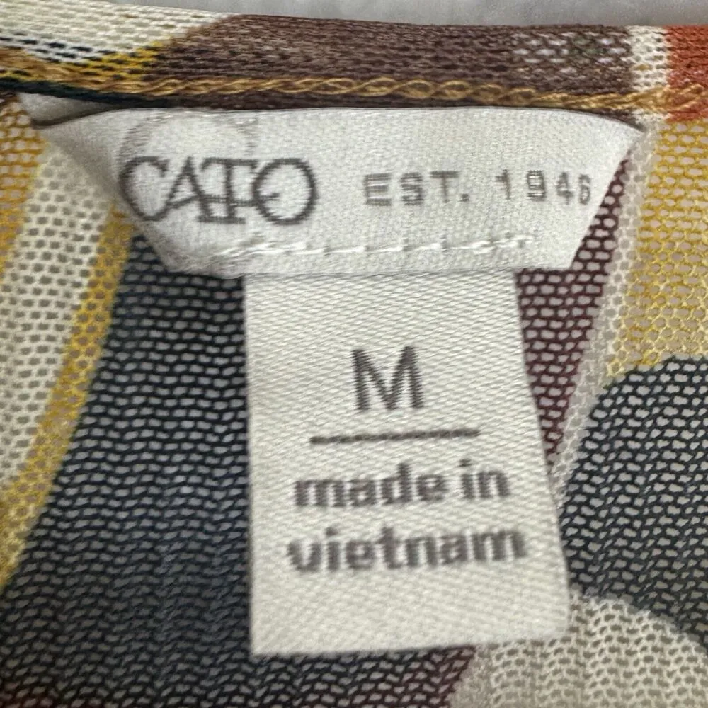 Cato Mesh Kimono Cardigan Top Size M Multicolor Flared Sleeves Boho Fairy Beachy - Image 4